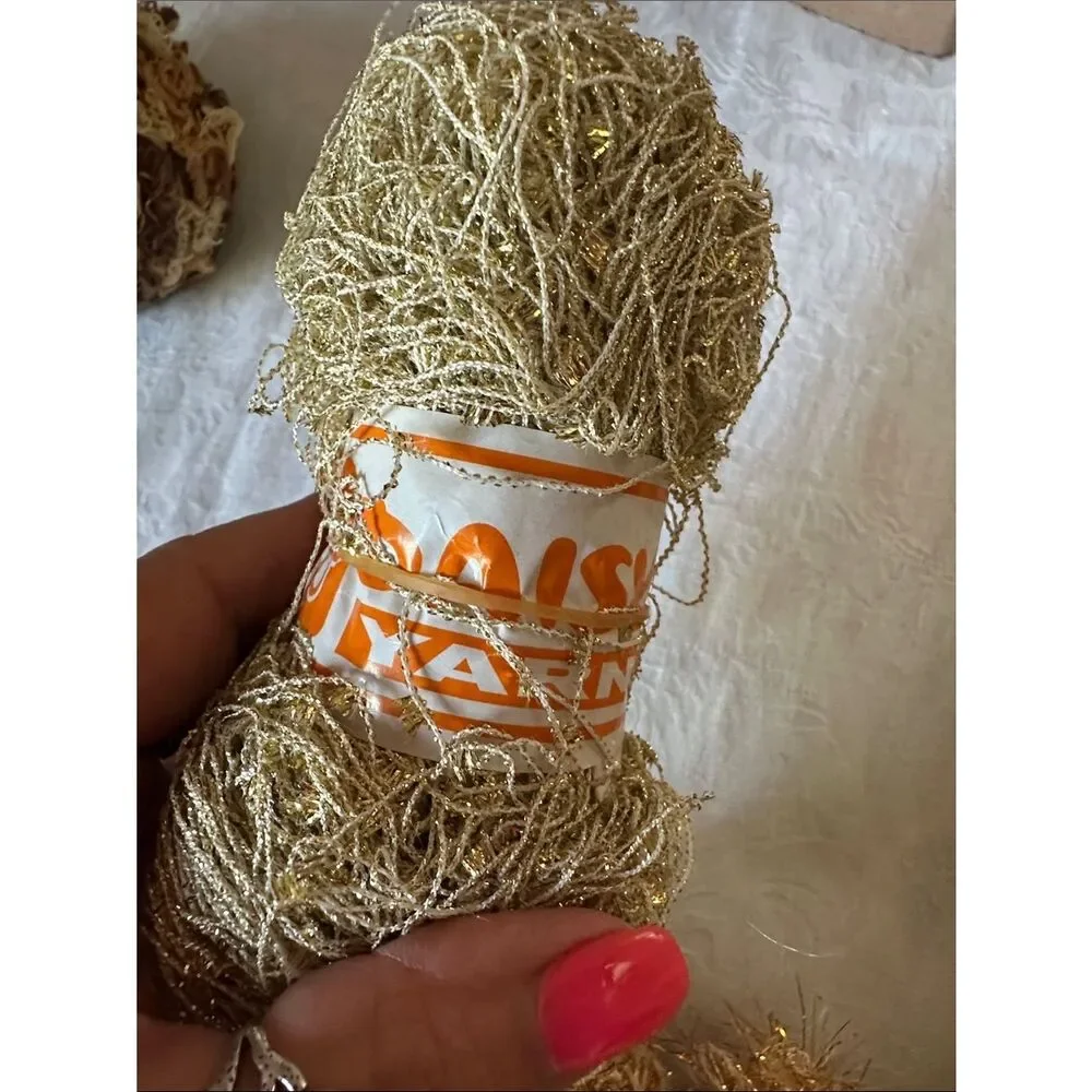Yarn Bundle Gold Decorative Party Yarn Multipack